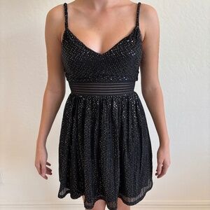 City Studio  sparkling  black mini dress , Size 1, black, party, holidays